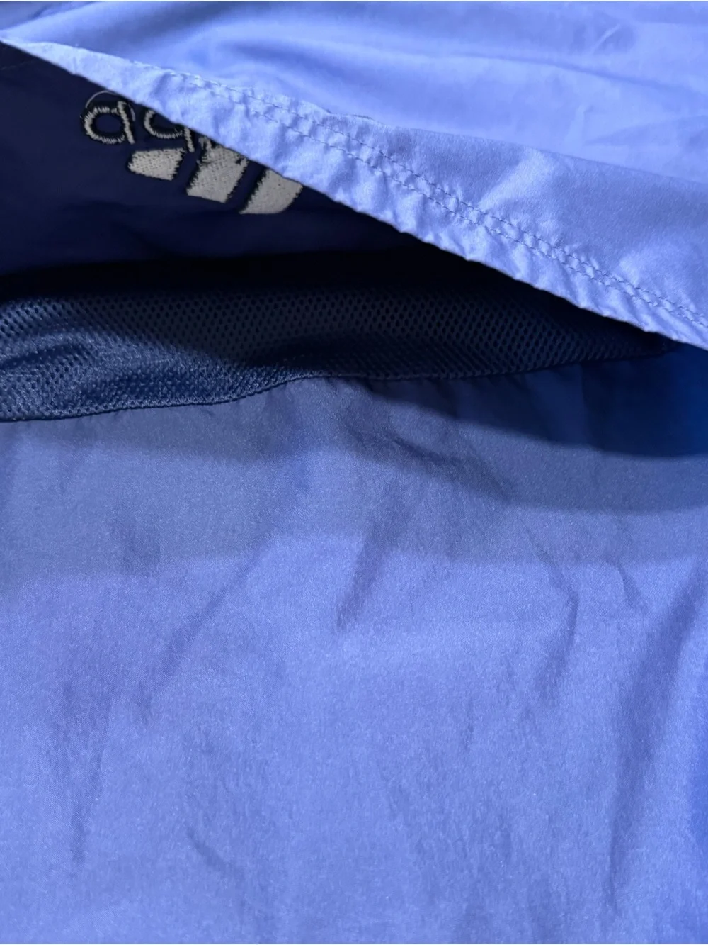 Adidas Men's Navy Blue Hooded ClimaProof Half-Zip Pullover